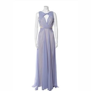 Badgley Mischka Silk Purple Dress